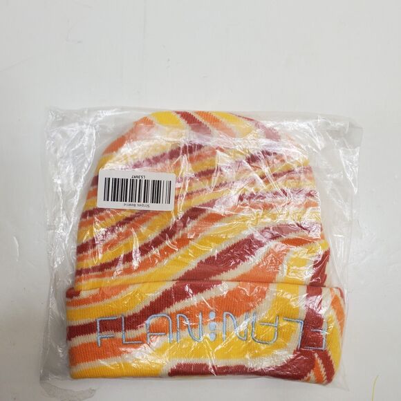 Flan Labs Stripes Beanie Hat Embroidered One Size Fits ALL 100% Cotton Knit NWT - Picture 6 of 7